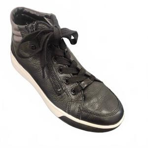 NEW ARA women's rei high sneaker in black leather